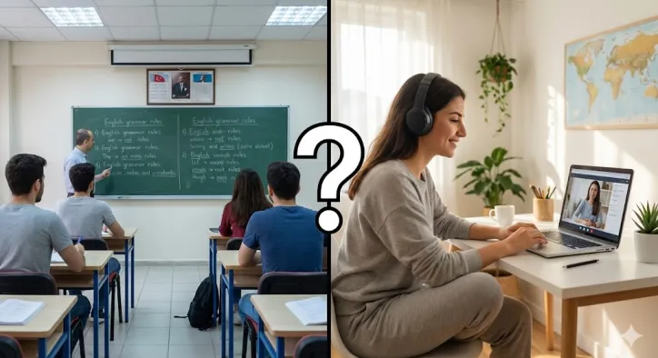 Online İngilizce Kursu mu Yüz Yüze mi? Karar Vermeden Önce Bu 4 Soruyu Sorun