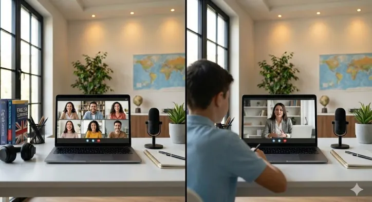 Online İngilizce Kursu vs Özel Ders: Hangi Yöntem Size Uygun? (Pedagojik Karşılaştırma)